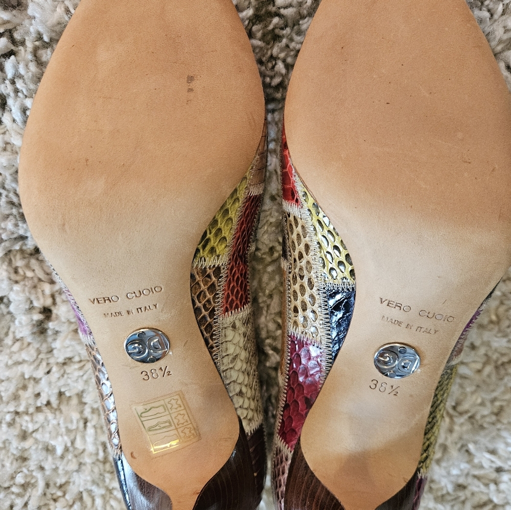 Dolce & Gabbana Python Patchwork Heels - image 5